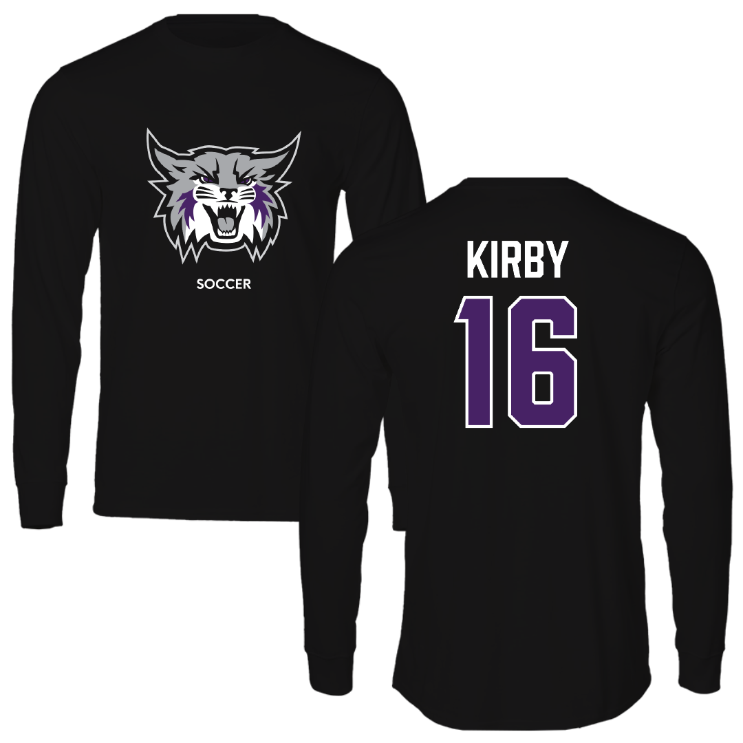 Weber State University Soccer (W) Black Performance Long Sleeve - #16 Grace Kirby