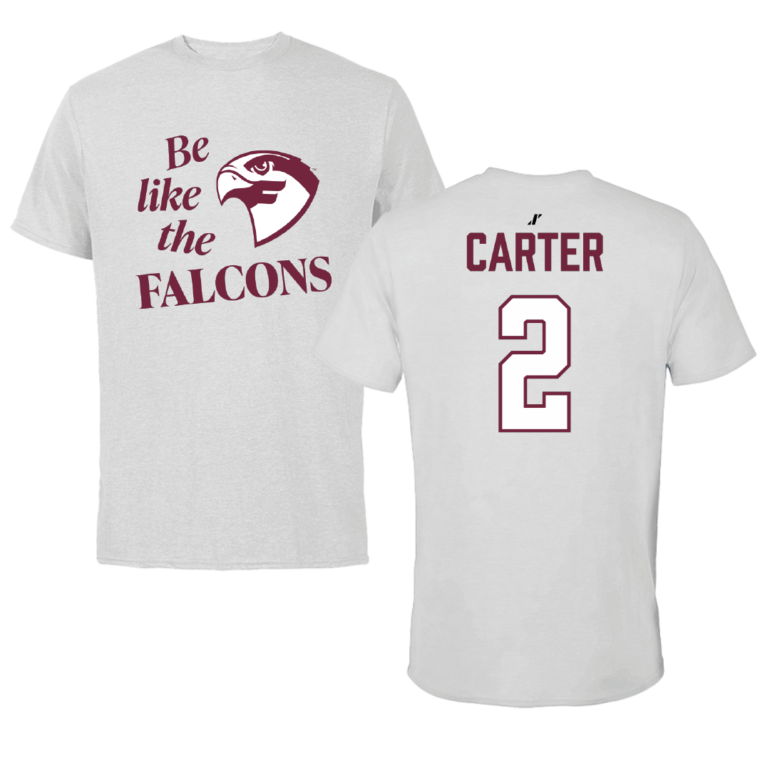 Fairmont State University Basketball Light Gray Be Like Us Performance Tee - #2 Drey Carter