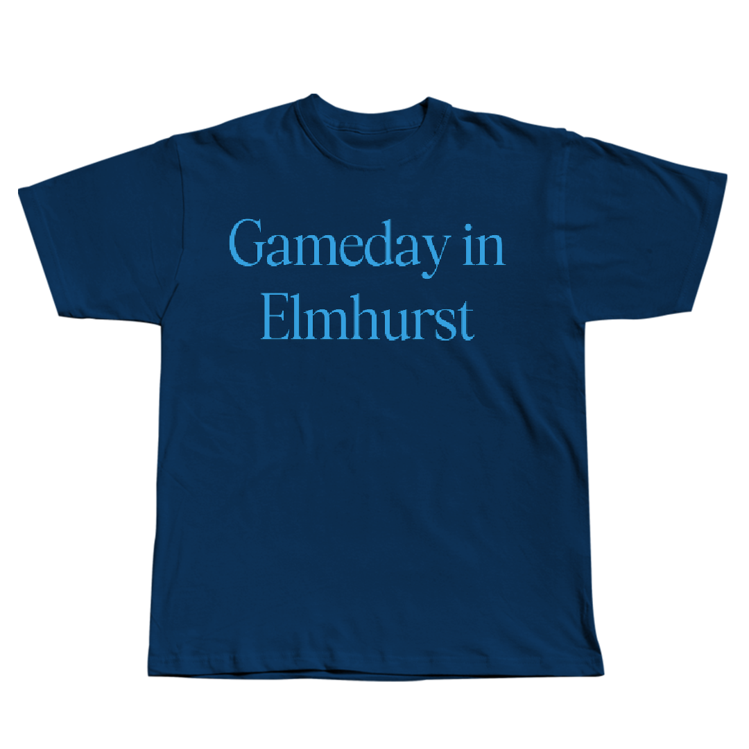 Elmhurst University Football Navy Gameday Tee - #85 Daniel Abegunde