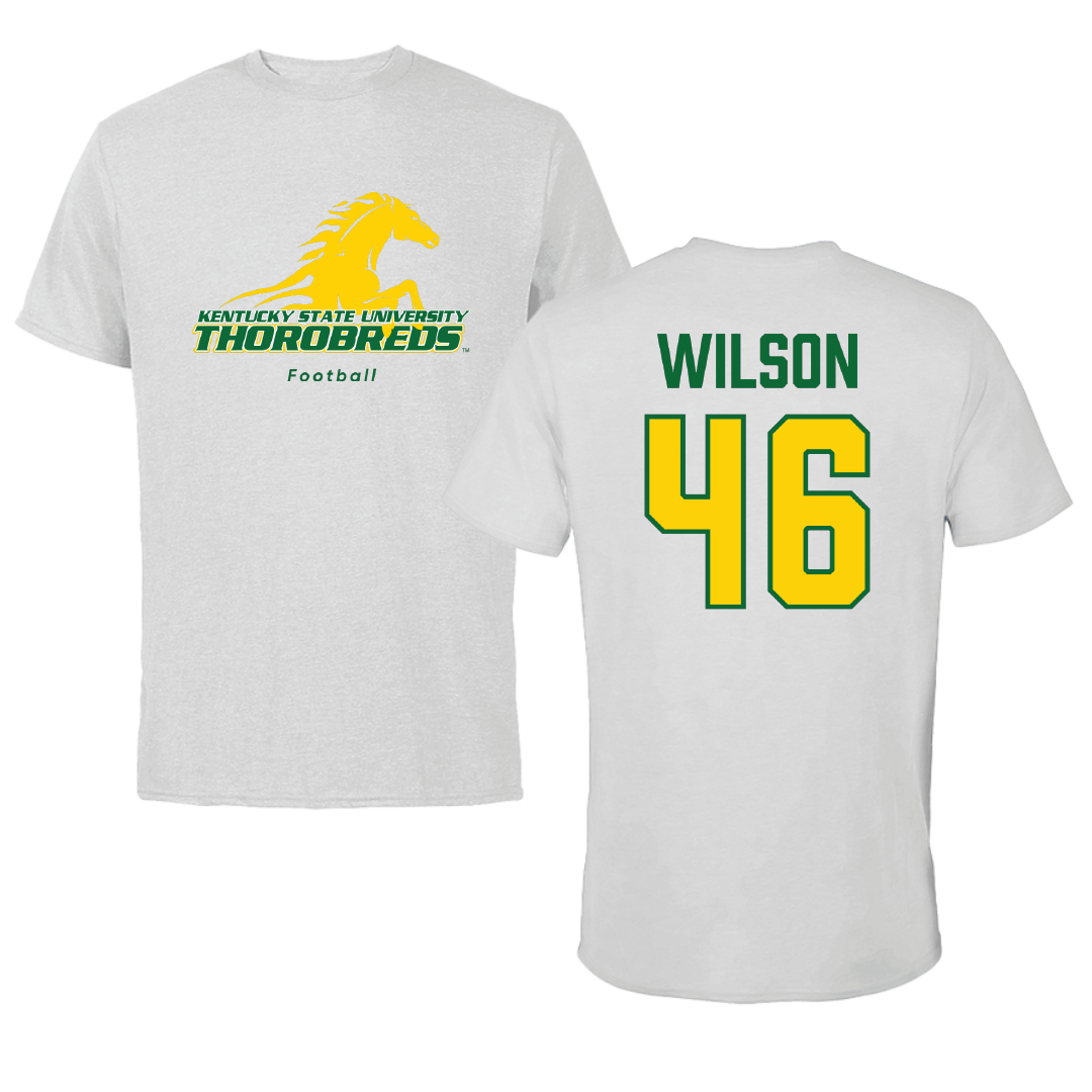 Kentucky State University Football Light Gray Tee - #46 Jovan Wilson