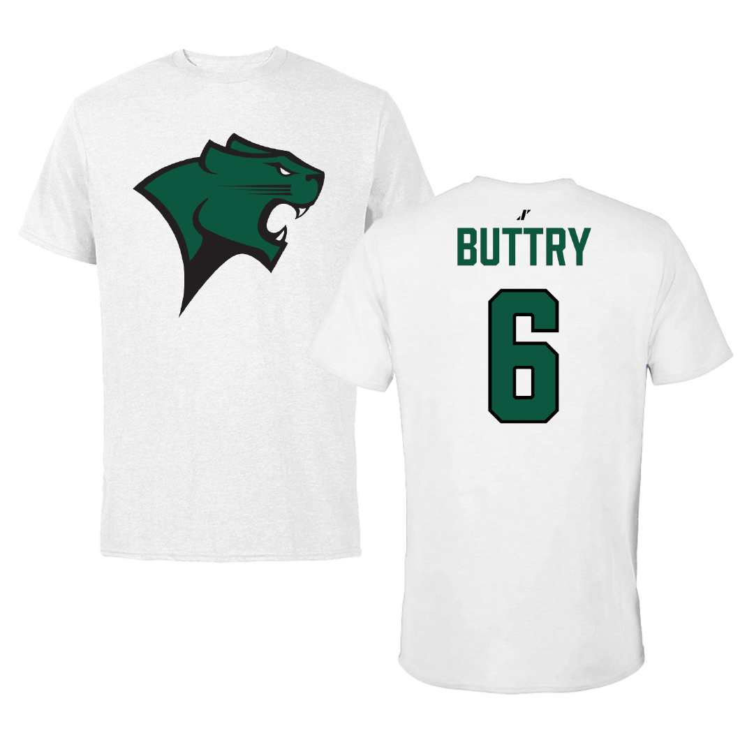 Chicago State University Volleyball (W) White Performance Tee - #6 Tenese Buttry