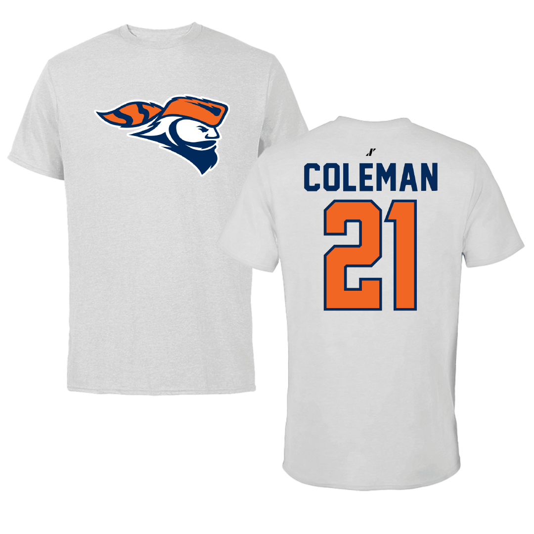 Carroll University Football Light Gray Tee - #21 Mikey Coleman