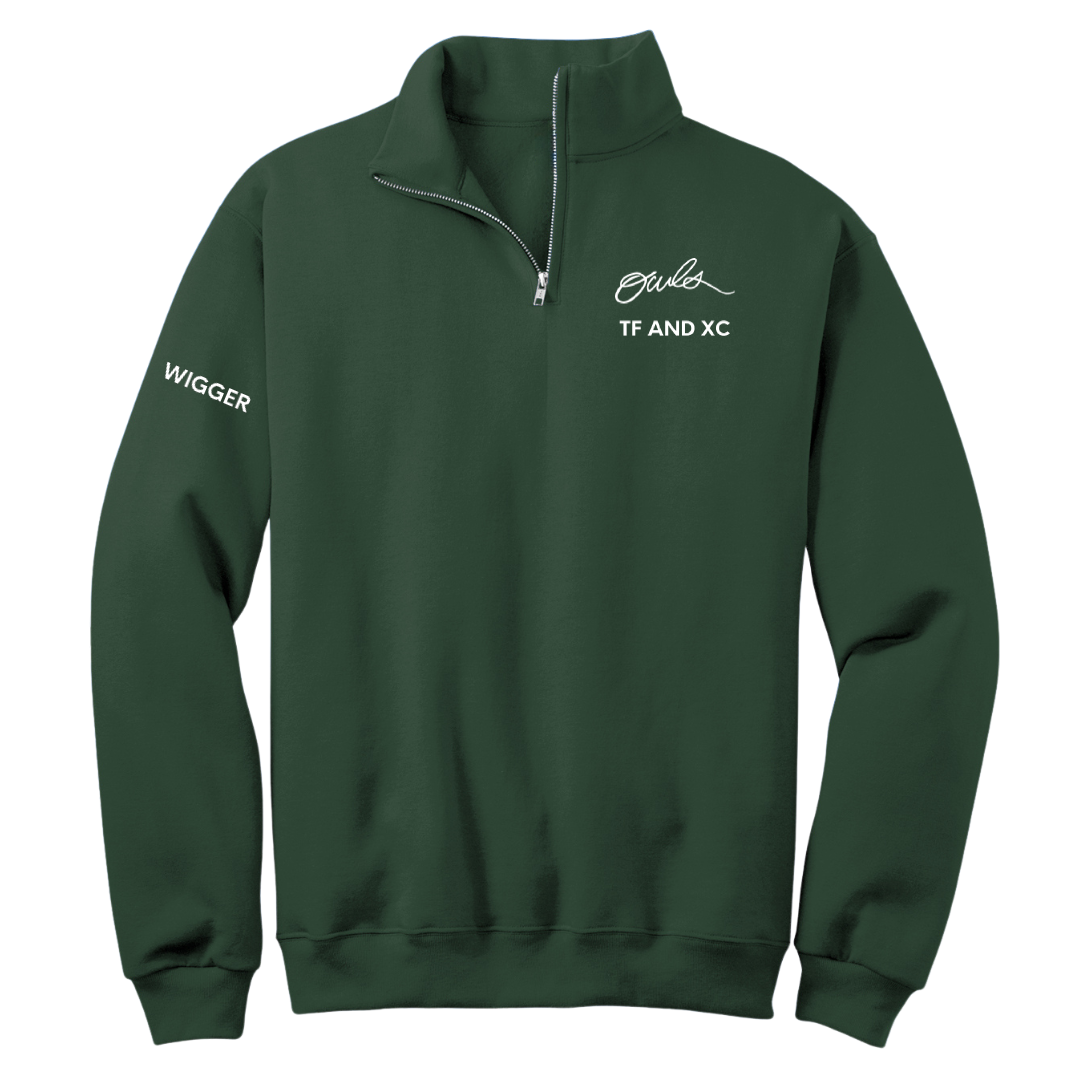 William Woods University TF and XC Forest Green Quarter-Zip - Sean Wigger