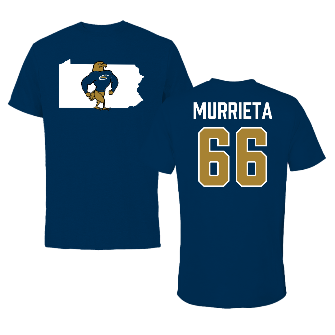 PennWest Clarion Softball Navy State Performance Tee - #66 Bella Murrieta
