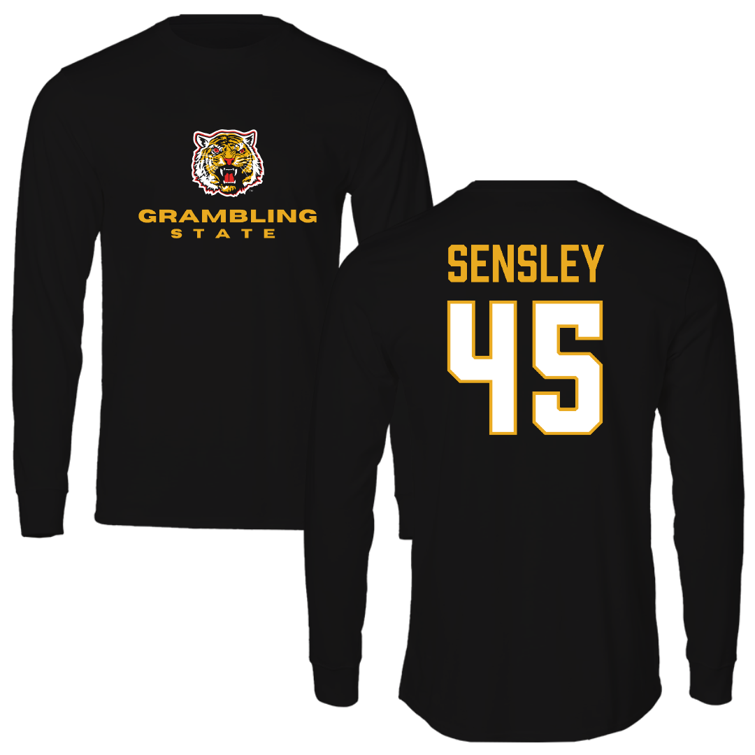 Grambling State University Baseball Black Long Sleeve - #45 Spencer Sensley