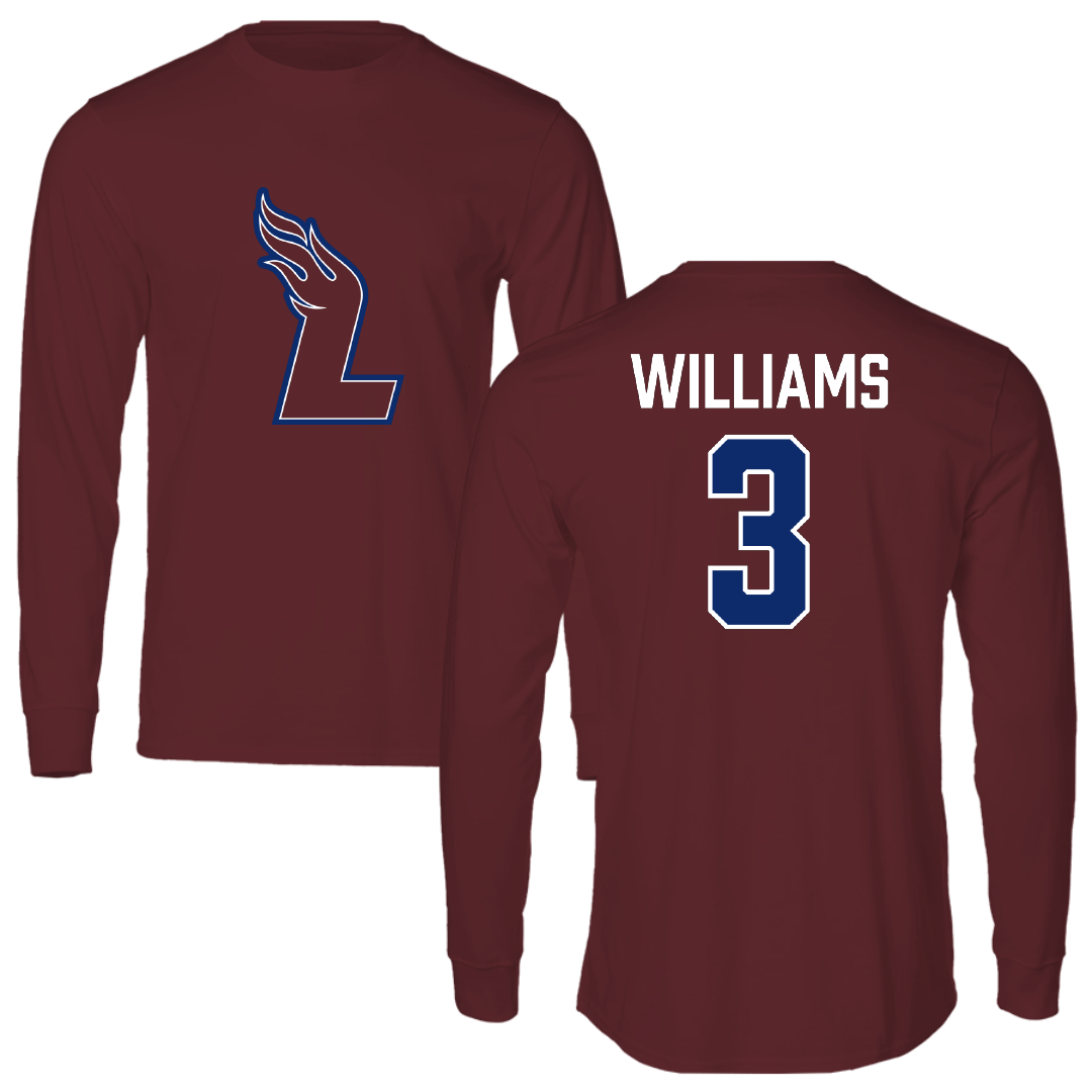 Lee University Baseball Maroon Long Sleeve - #3 JJ Williams