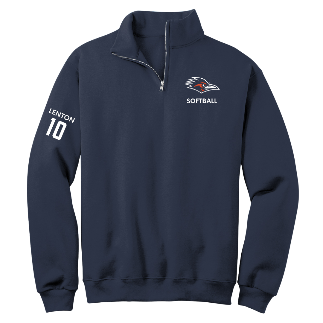 University of Texas at San Antonio Softball Navy Quarter-Zip - #10 Madison Lenton