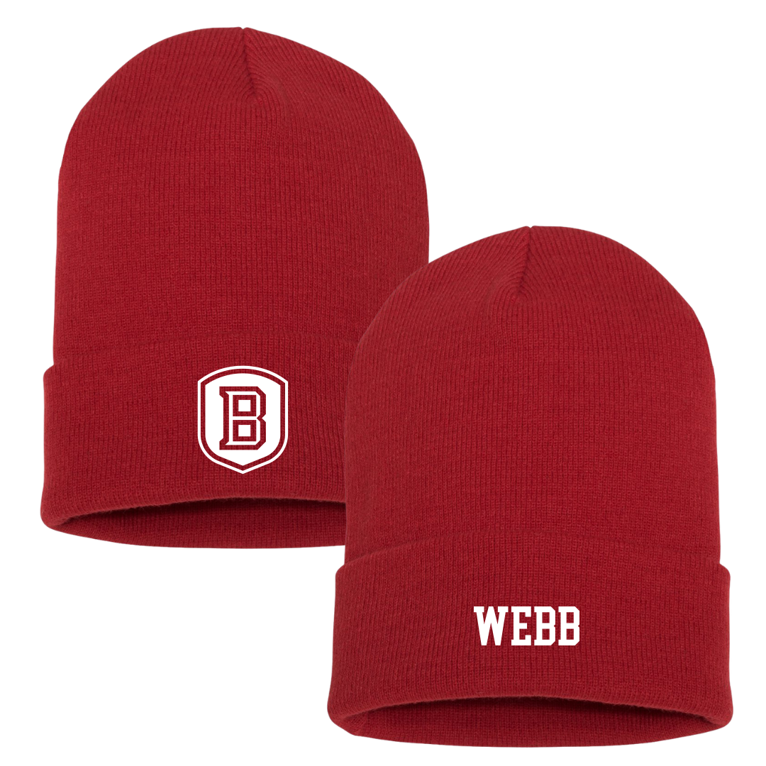 Bradley University Baseball Red Beanie - #27 Davis Webb