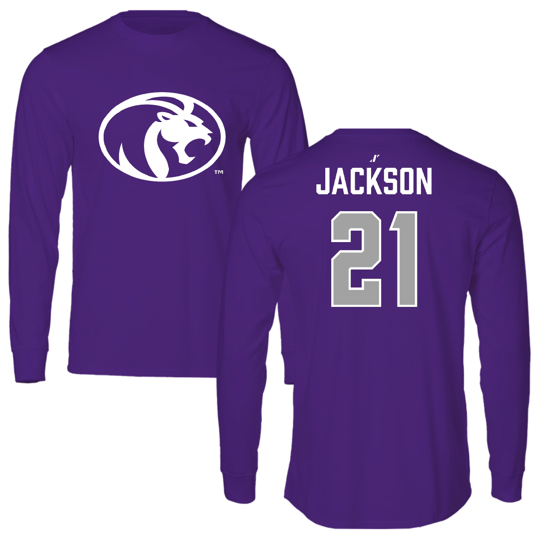 University of North Alabama Basketball (W) Purple Long Sleeve - #21 Gabby Jackson