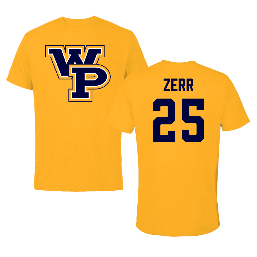William Penn University Volleyball (M) Gold Performance Tee - #25 Bryson Zerr