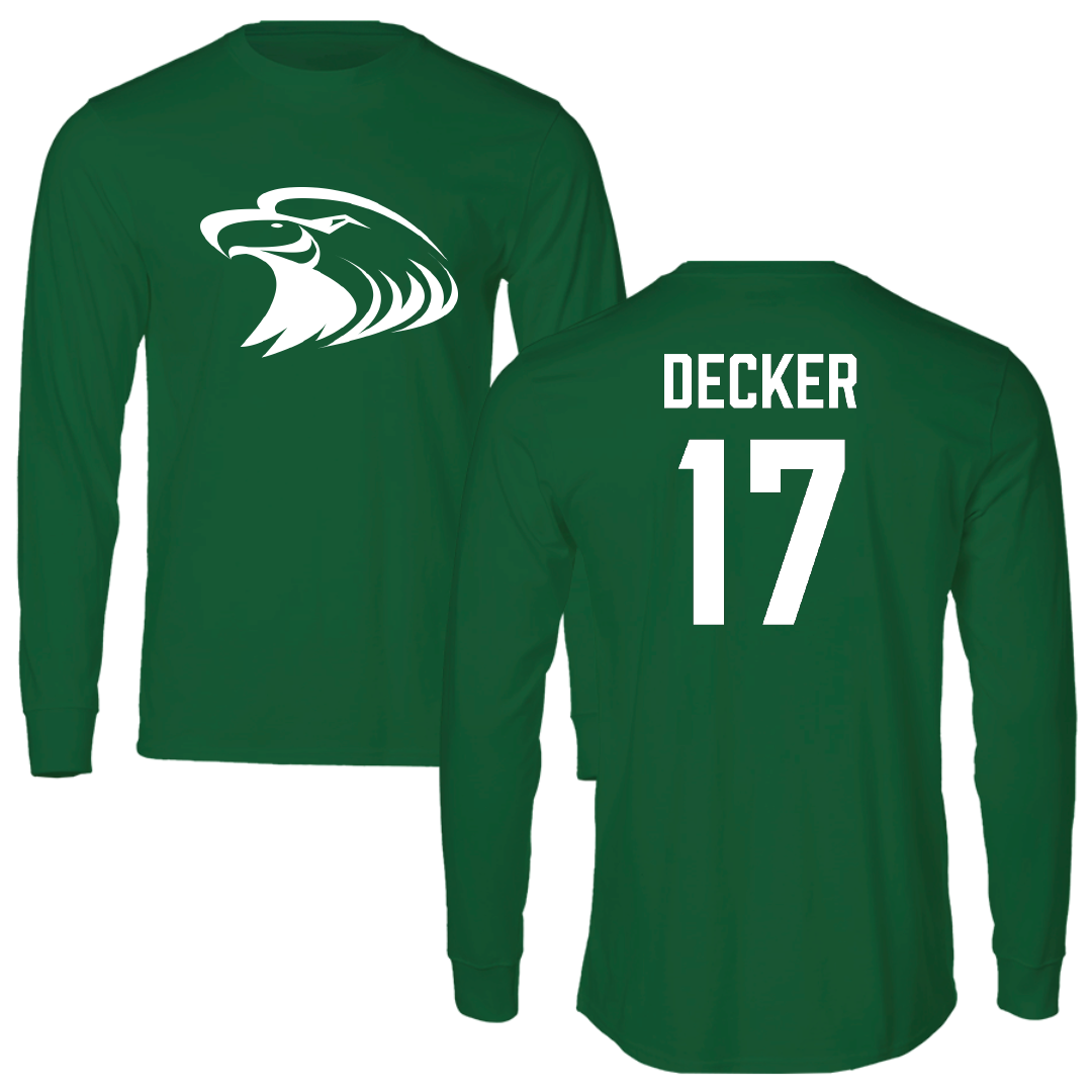 Central Methodist University Baseball Green Performance Long Sleeve - #17 Wilson Decker