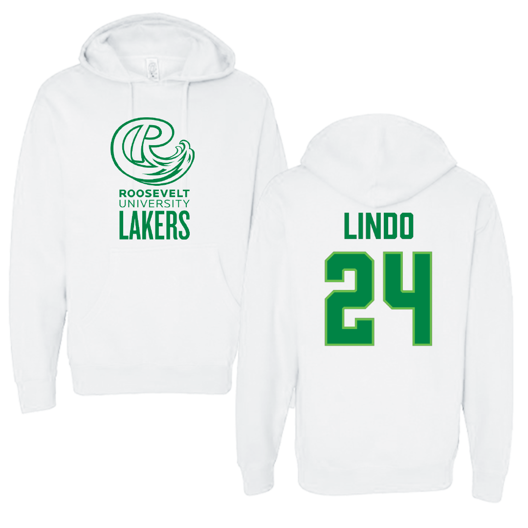 Roosevelt University Basketball White Hoodie - #24 Isabel Lindo