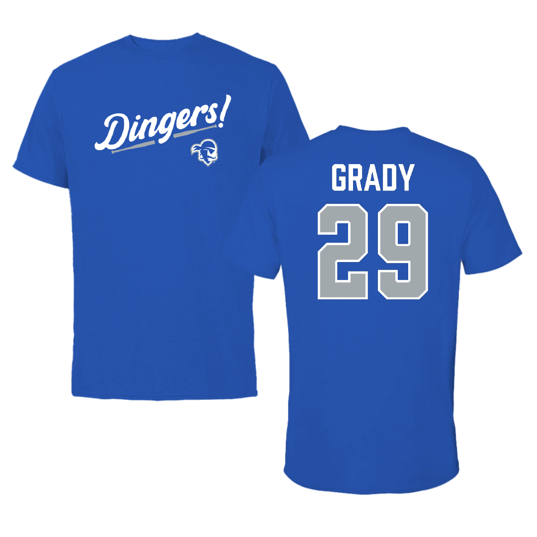 Seton Hall University Baseball Blue Dingers Tee - #29 Shea Grady
