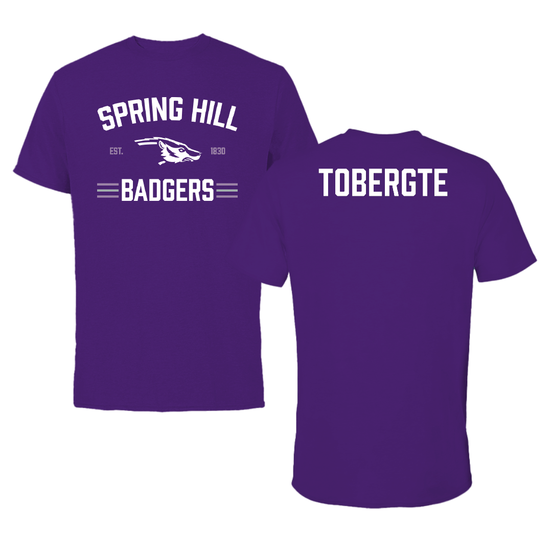 Spring Hill College Golf Purple General Performance Tee - Kevin Tobergte