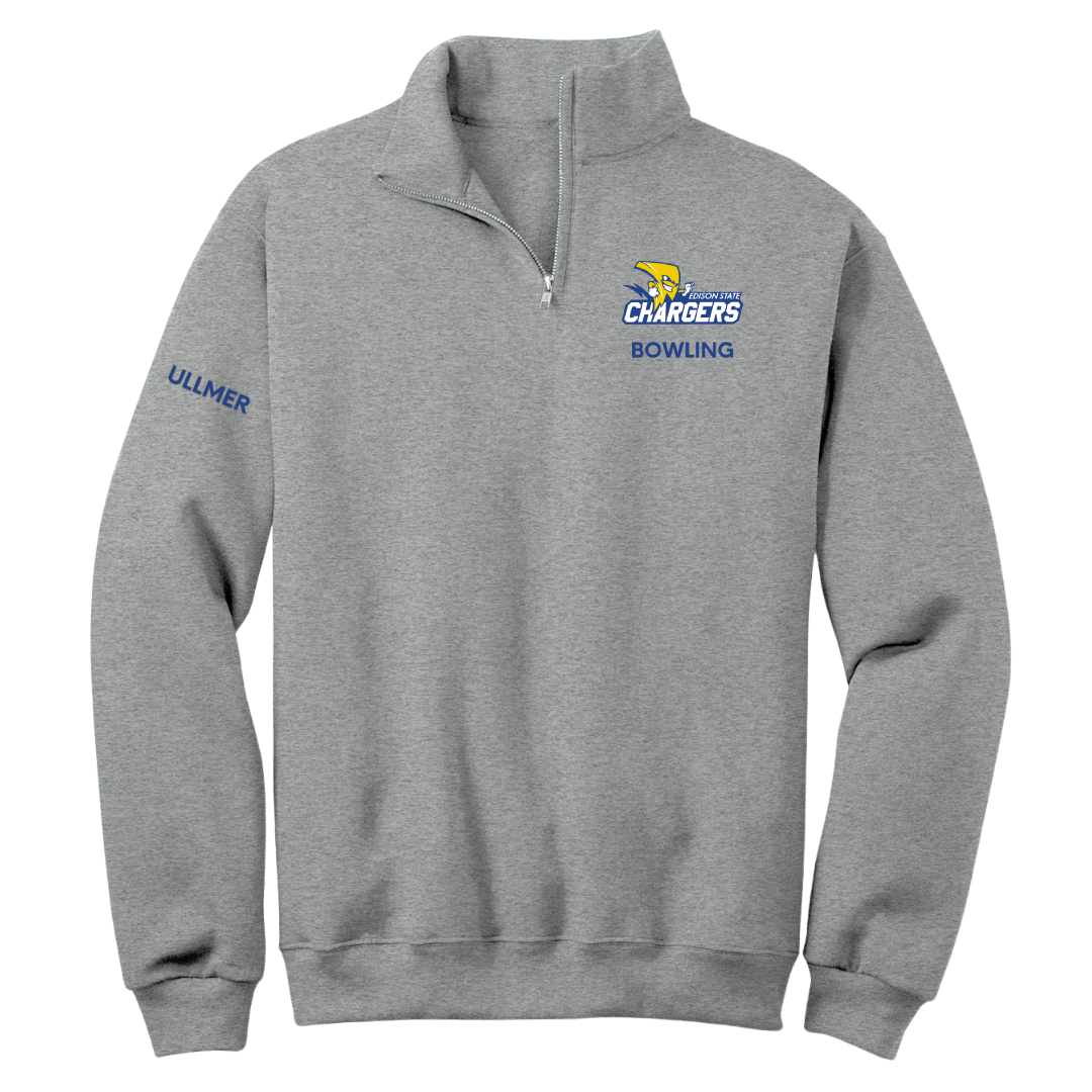 Edison State Community College Bowling (M) Sport Gray Quarter-Zip - Josh Ullmer