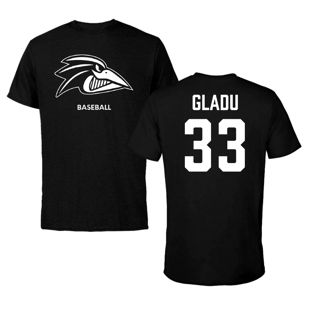 Franklin Pierce University Baseball Black Performance Tee - #33 Jake Gladu