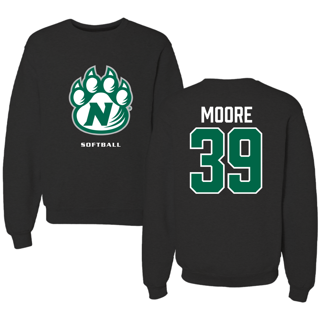 Northwest Missouri State University Softball Black Crewneck - #39 Rien Moore