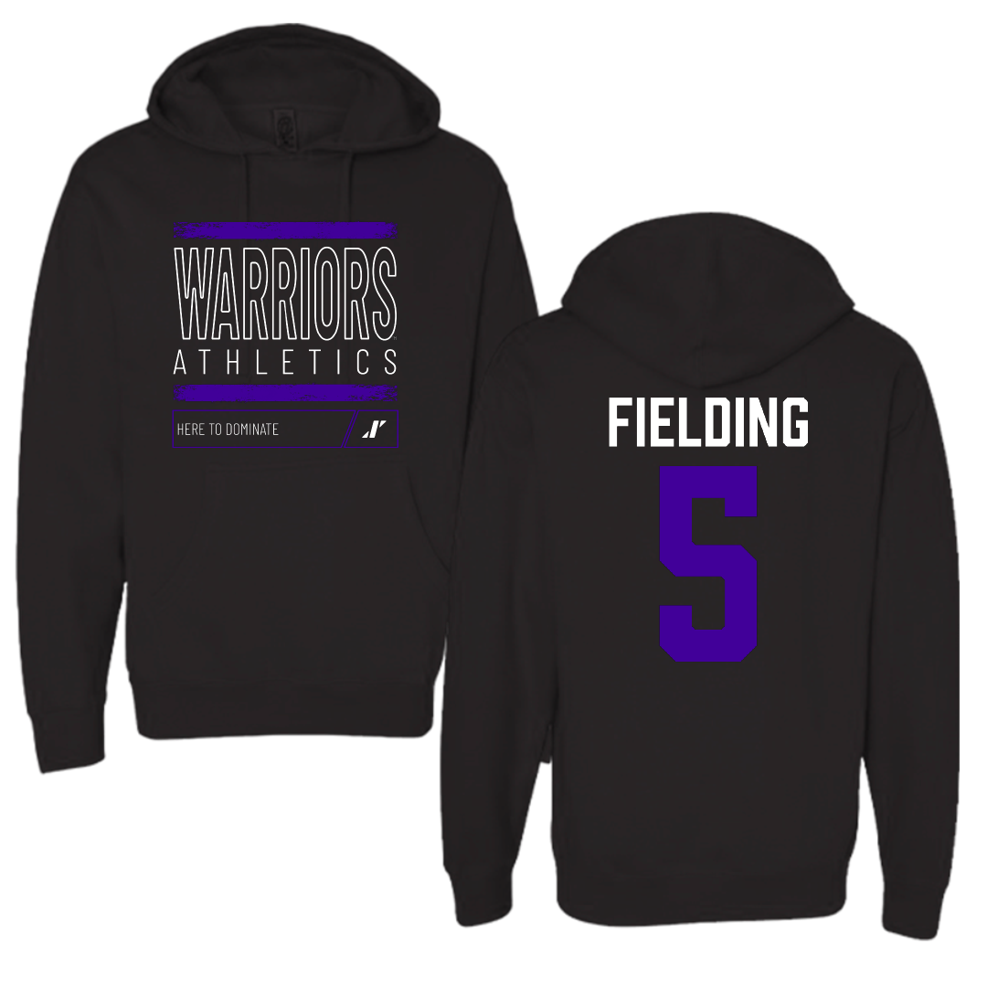 Winona State University Basketball Black Dominate Hoodie - #5 Devon Fielding