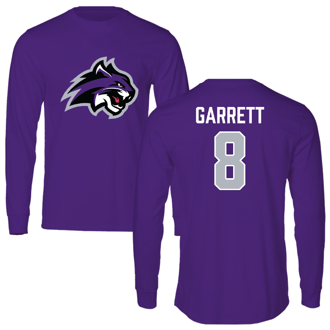 Wiley University Softball Purple Performance Long Sleeve - #8 TEra Garrett