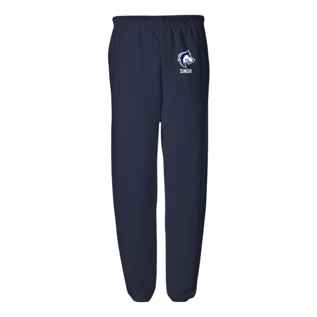 Colorado State University-Pueblo Soccer (M) Navy Sweatpants - #22 Logan Singh