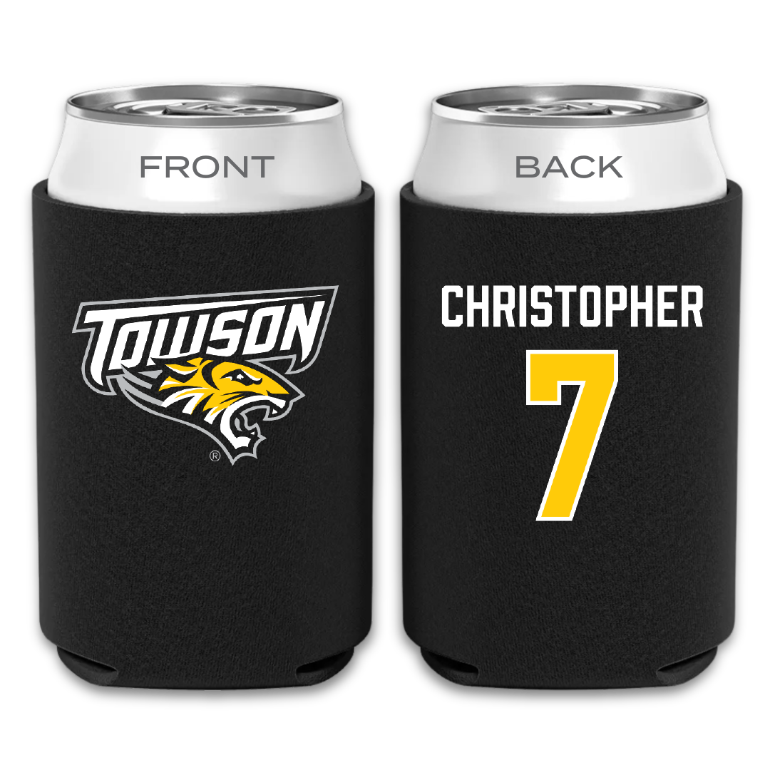 Towson University Soccer Black Can Cooler - #7 Nia Christopher