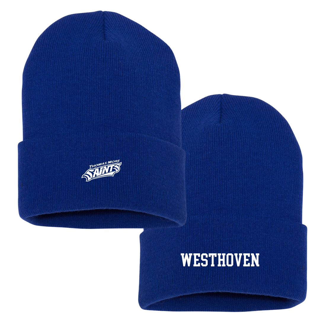 Thomas More University Lacrosse (M) Blue Beanie - #0 Steffan Westhoven