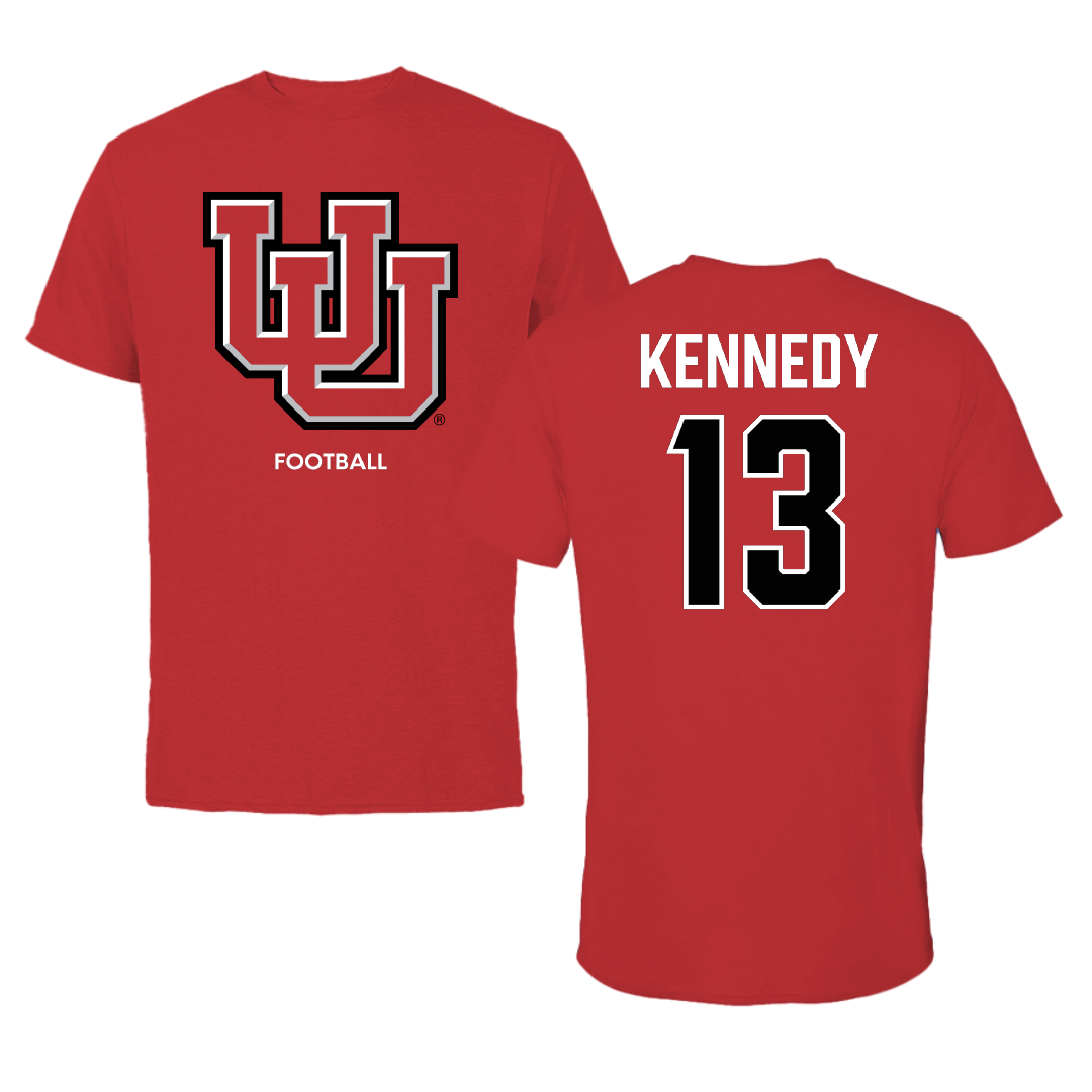 University of Utah Football Red Performance Tee - #13 Chase Kennedy