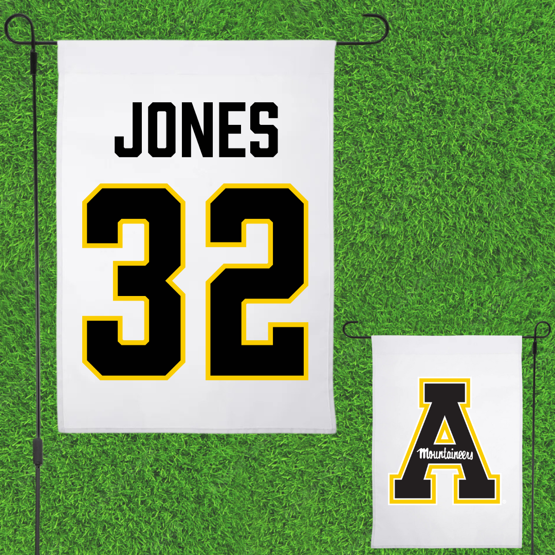 Appalachian State University Soccer (W) White Garden Flag - #32 Brooklyn Jones