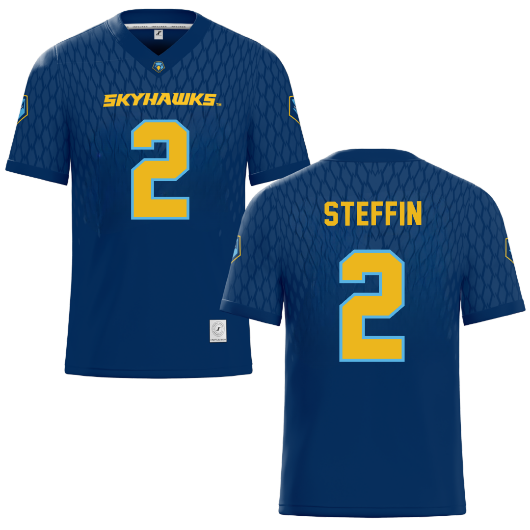Point University Navy Football Jersey - #2 JoeSeth Steffin