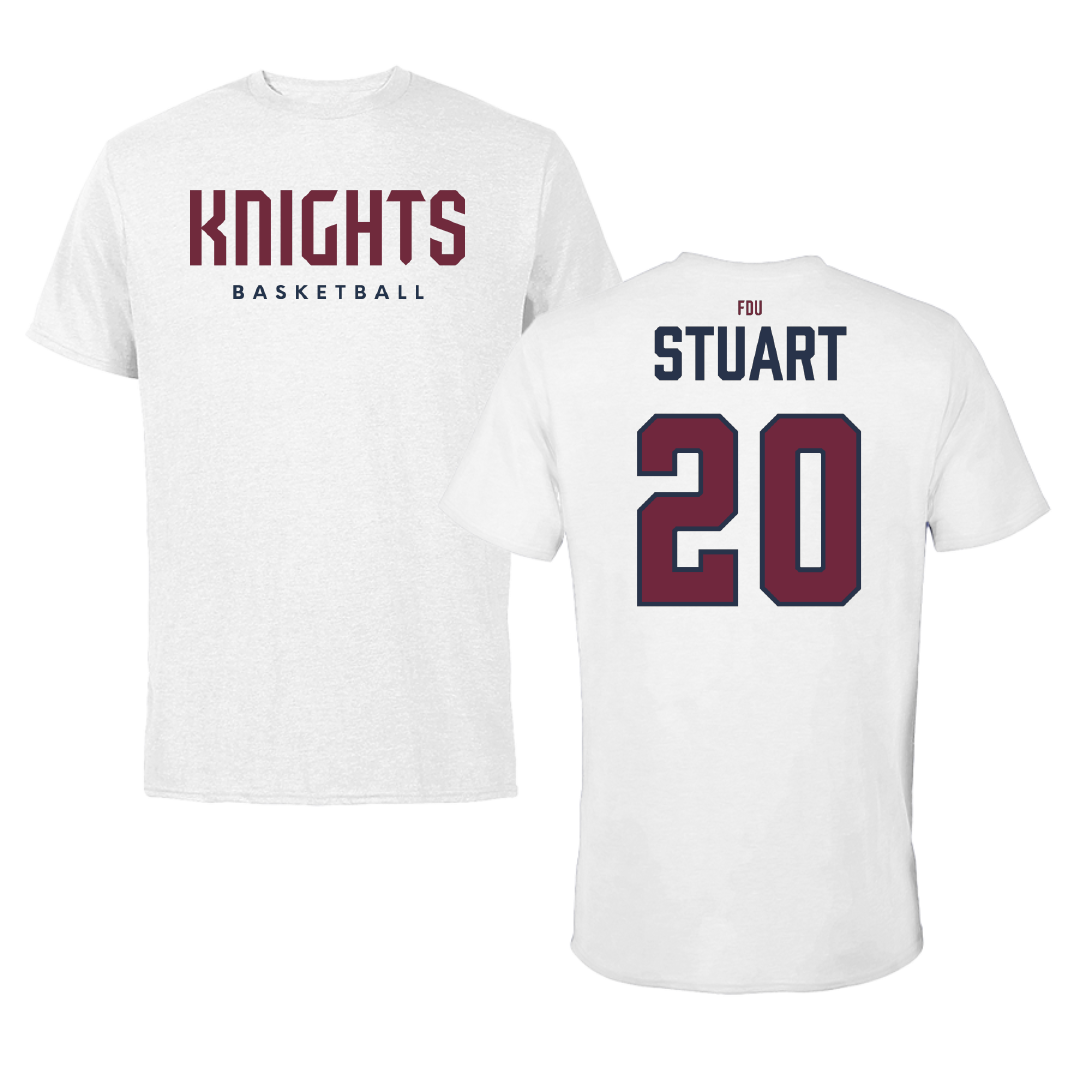 Fairleigh Dickinson University-Metropolitan Campus Basketball (W) White Tee - #20 Madison Stuart