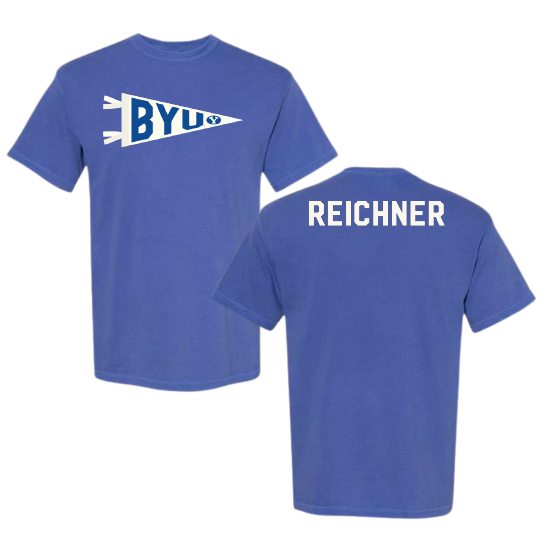 Brigham Young University Swimming & Diving Blue Pennant Comfort Colors Tee - Annie Reichner