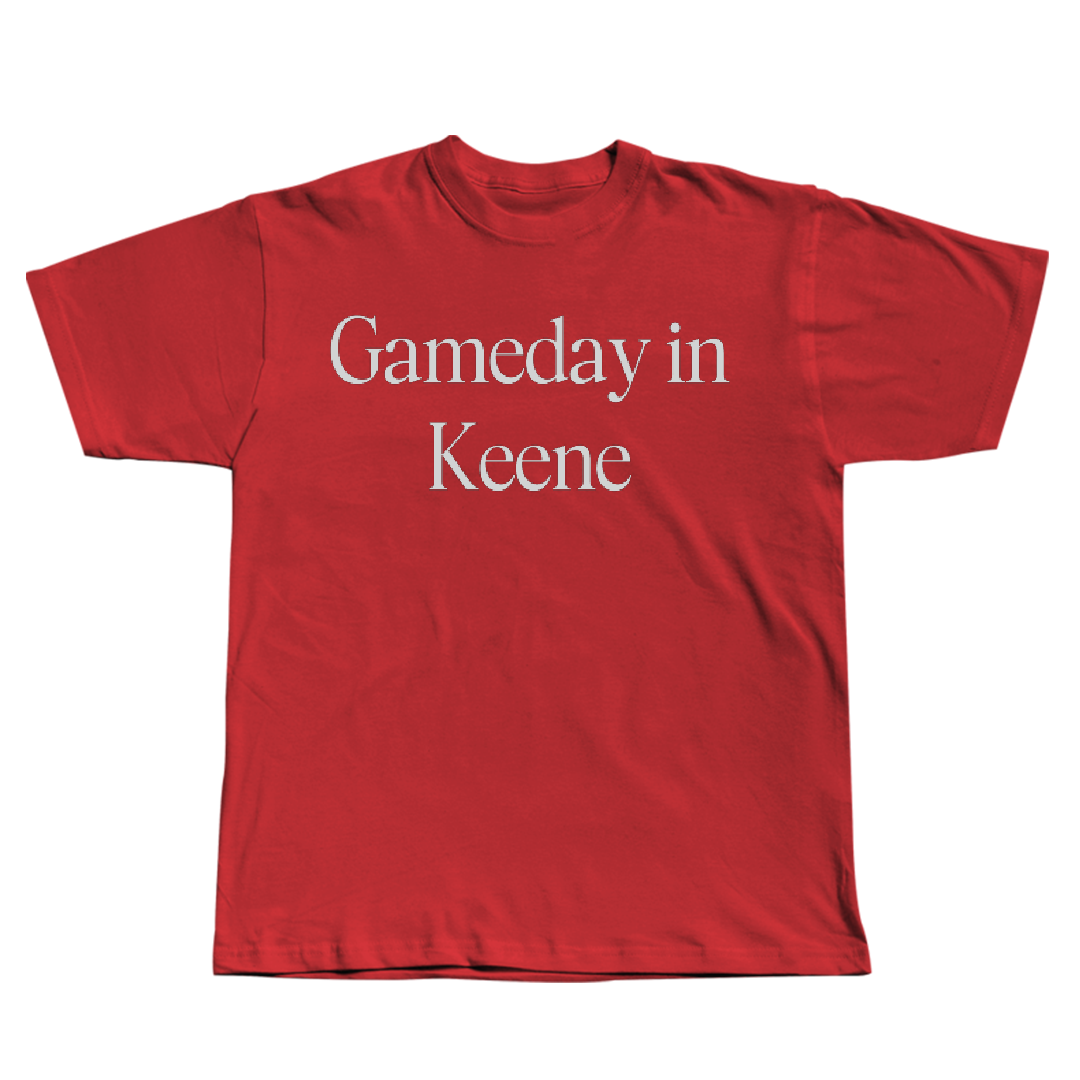 Keene State College Ice Hockey (W) Red Gameday Tee - #17 Grace Bazin