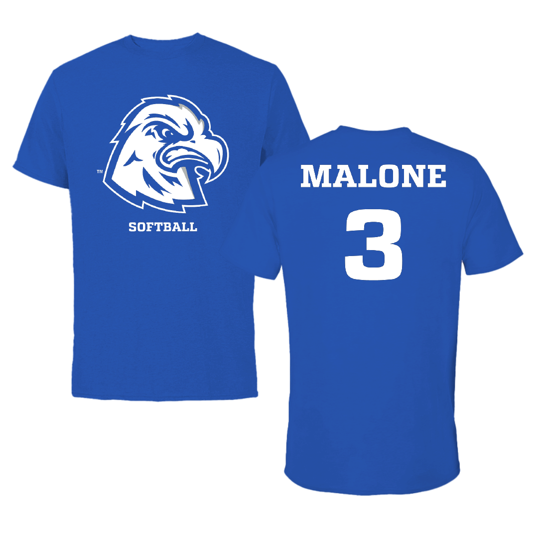 Calhoun Community College Softball Blue Tee - #3 Aynslee Malone