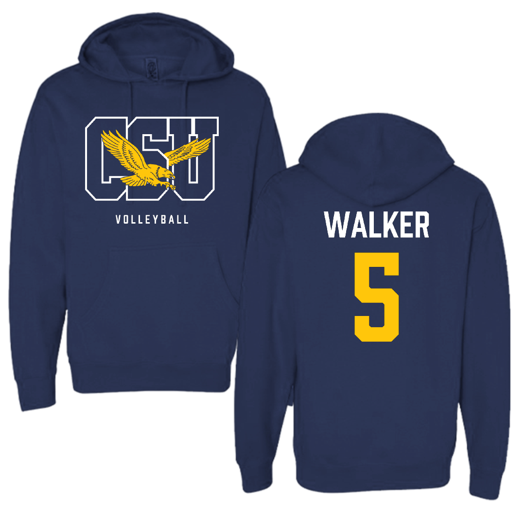 Coppin State University Volleyball (W) Navy Hoodie - #5 Deviana Walker