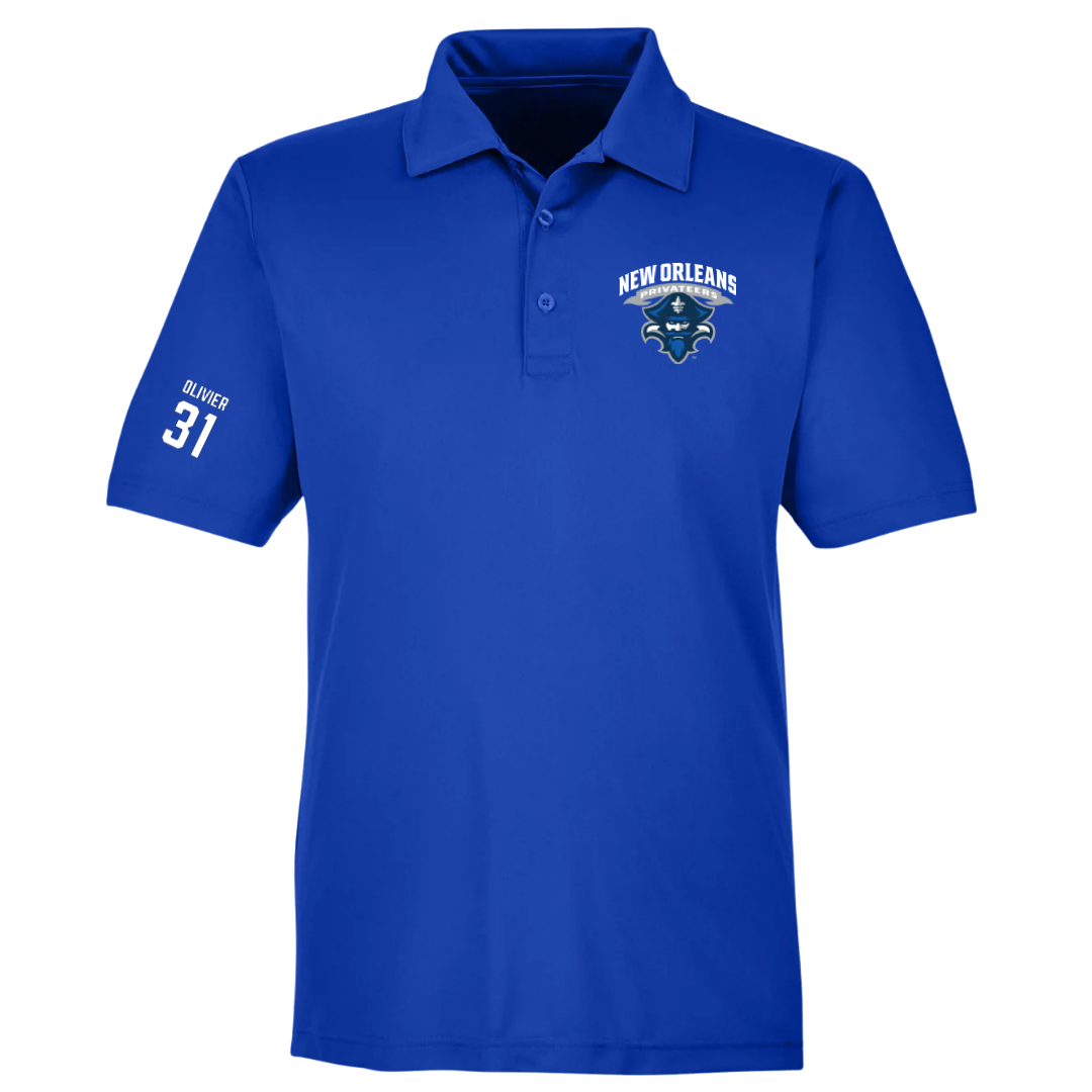 University of New Orleans Baseball Blue Polo - #31 Chris Olivier
