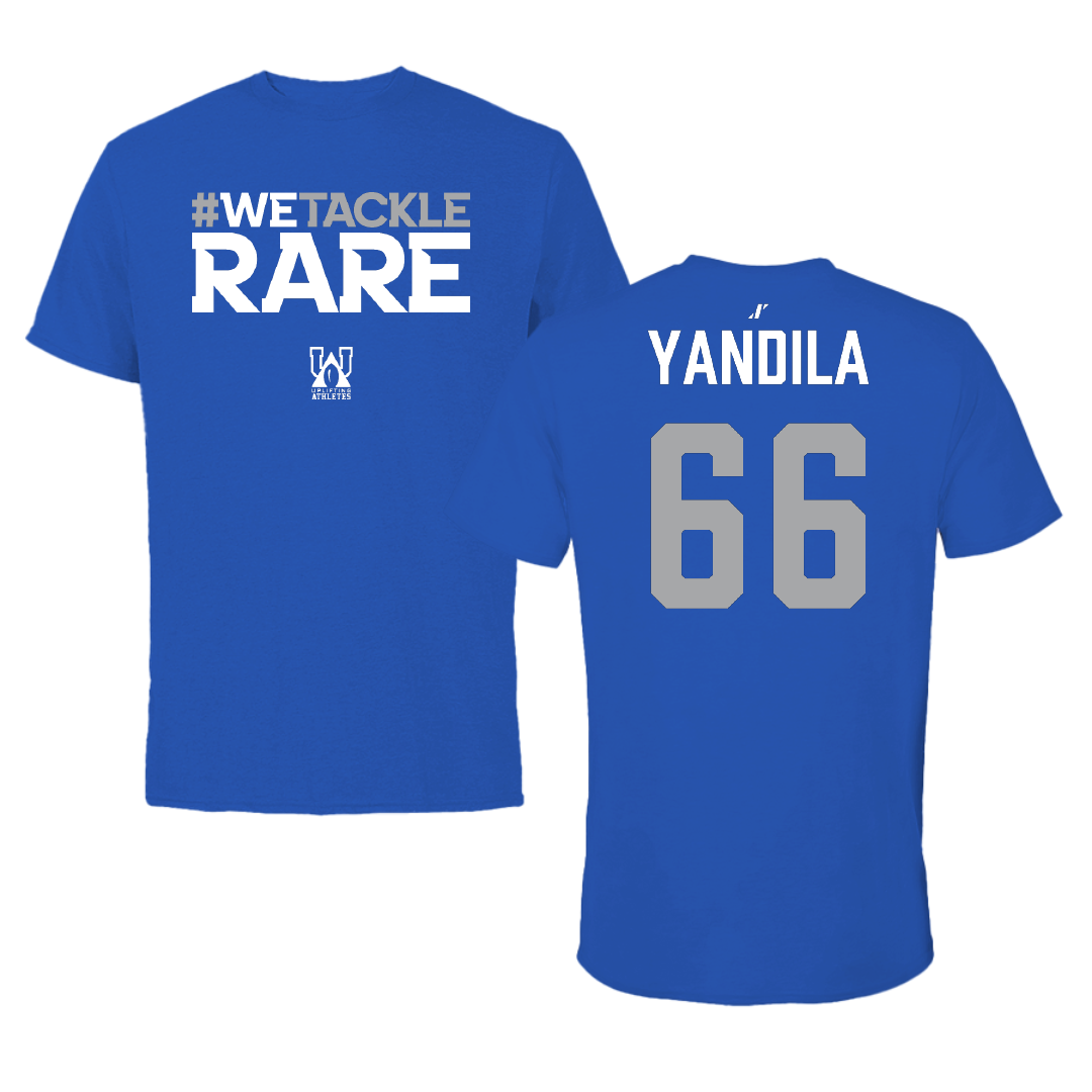 Eastern Illinois University Football Blue Uplifting Athletes Performance Tee - #66 Jordan Yandila
