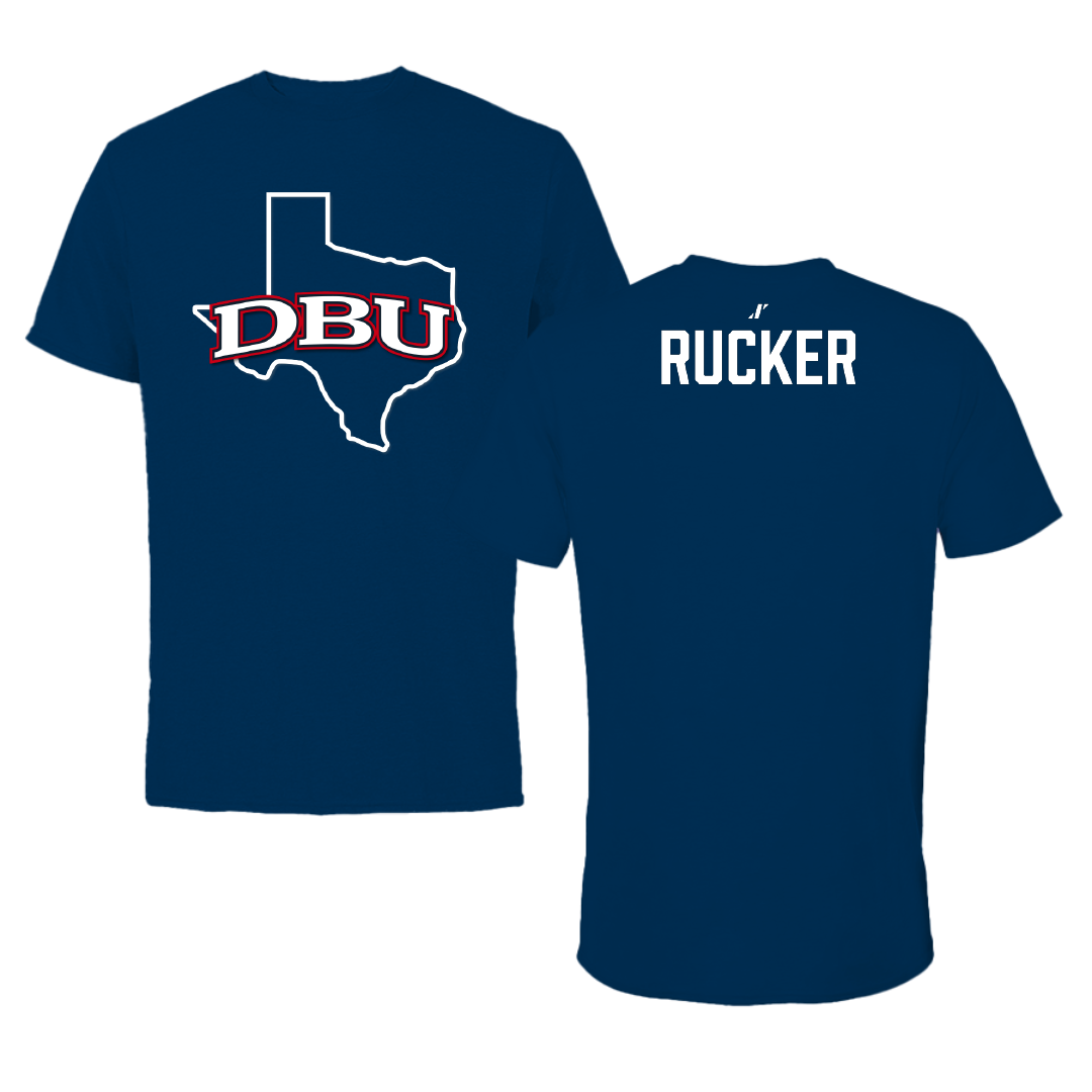 Dallas Baptist University TF and XC Navy State Tee - Kami Rucker
