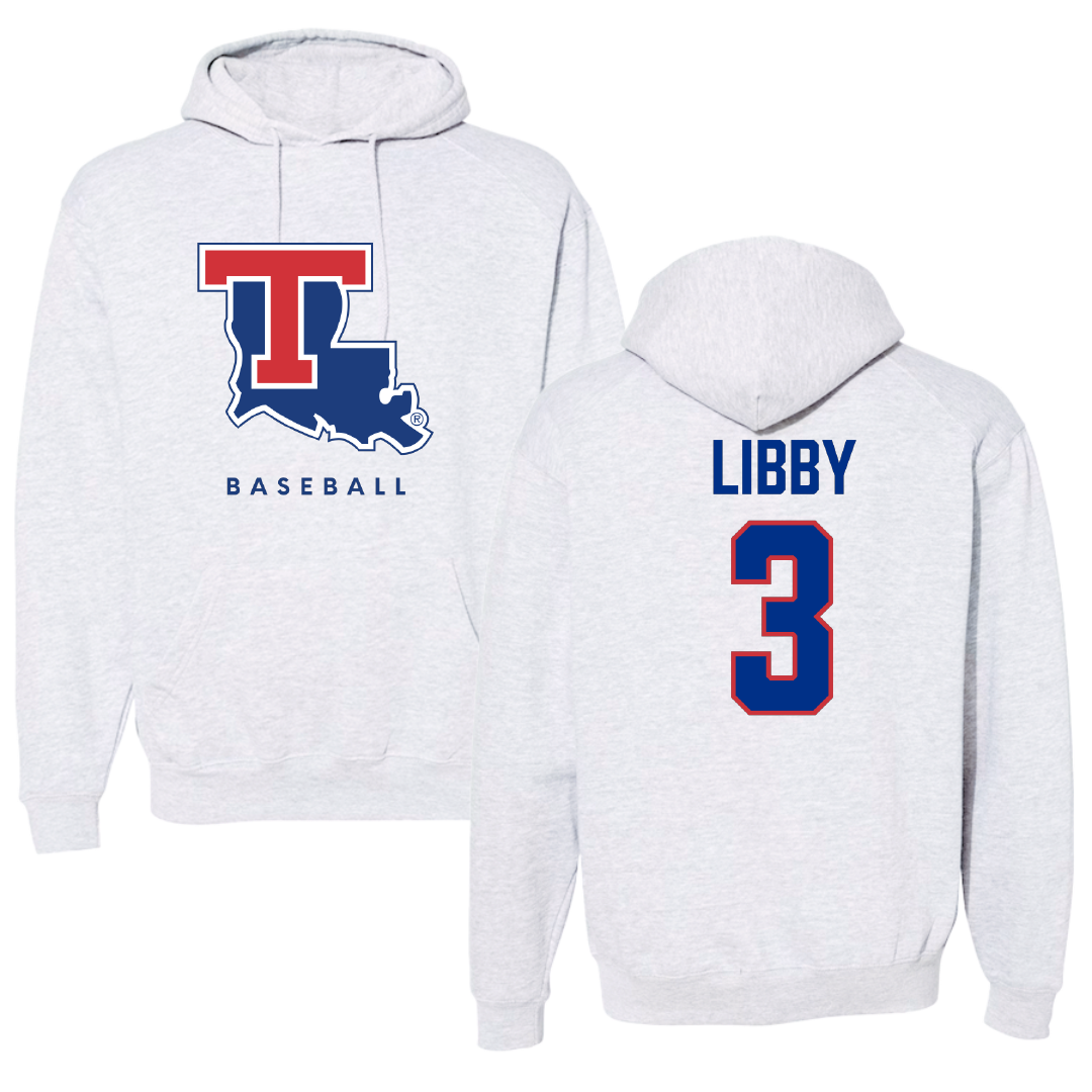 Louisiana Tech University Baseball Gray Hoodie - #3 McCann Libby