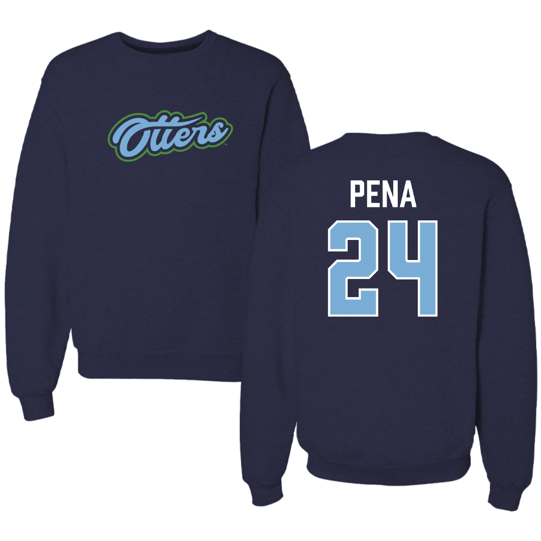 Cal State Monterey Bay Basketball Navy Crewneck - #24 Janelle Pena