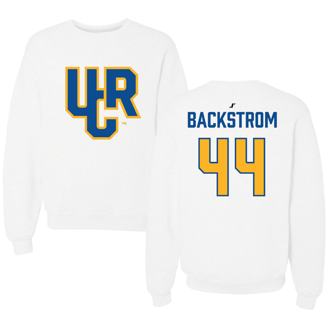 University of California-Riverside Baseball White Crewneck - #44 Hunter Backstrom