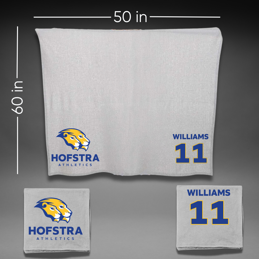 Hofstra University Basketball (M) Gray Blanket - #11 Amir Williams