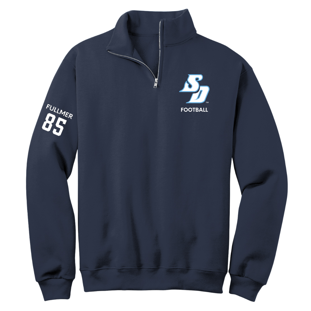 University of San Diego Football Navy Quarter-Zip - #85 Zane Fullmer