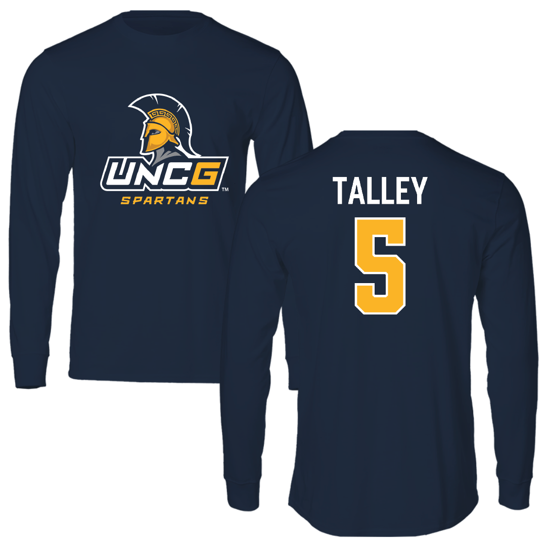 UNC Greensboro Softball Navy Performance Long Sleeve - #5 Ava Talley