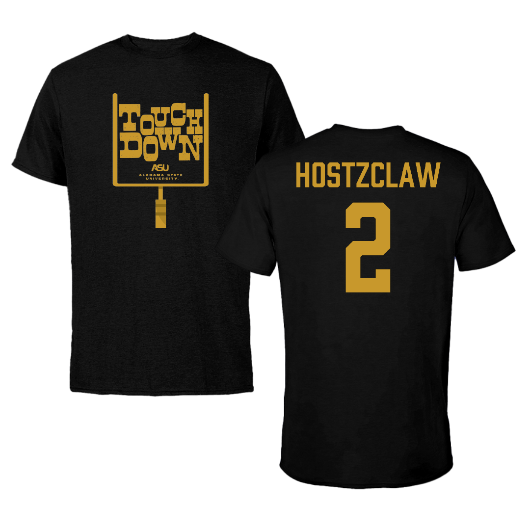 Alabama State University Football Black Touchdown Tee - #2 Jamarie Hostzclaw