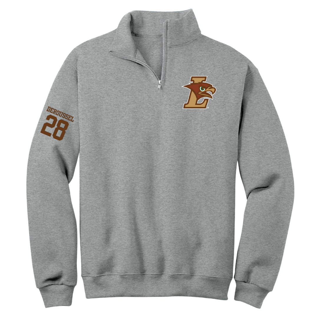 Lehigh University Soccer (M) Sport Gray Quarter-Zip - #28 Thomas DeRoussel