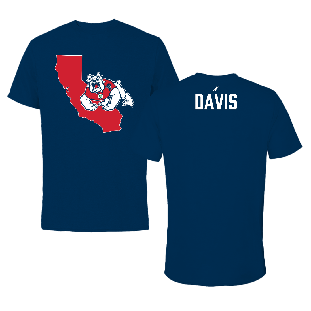 Fresno State University TF and XC Navy State Performance Tee - Keilin Davis