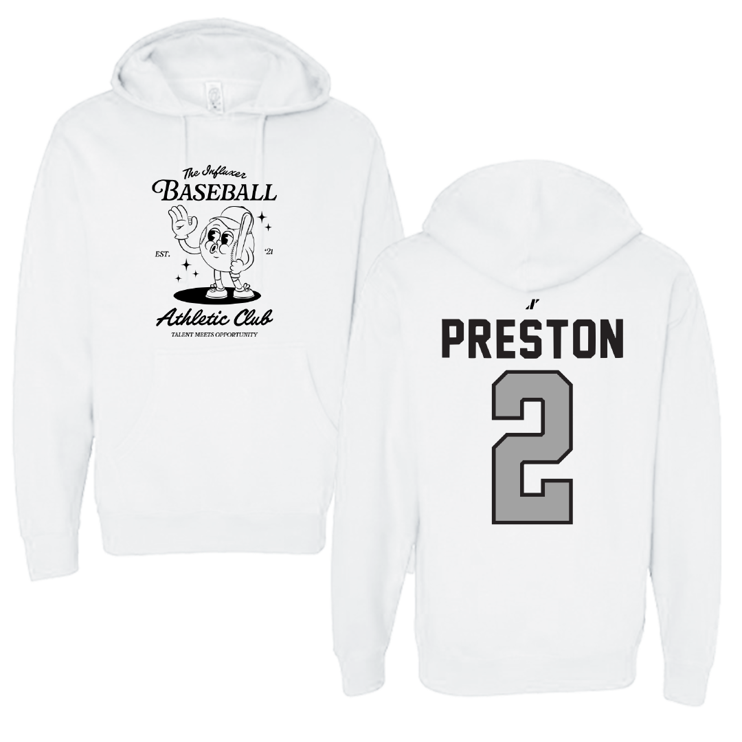 Baseball White Influxer Athletic Club Hoodie - #2 Beau Preston