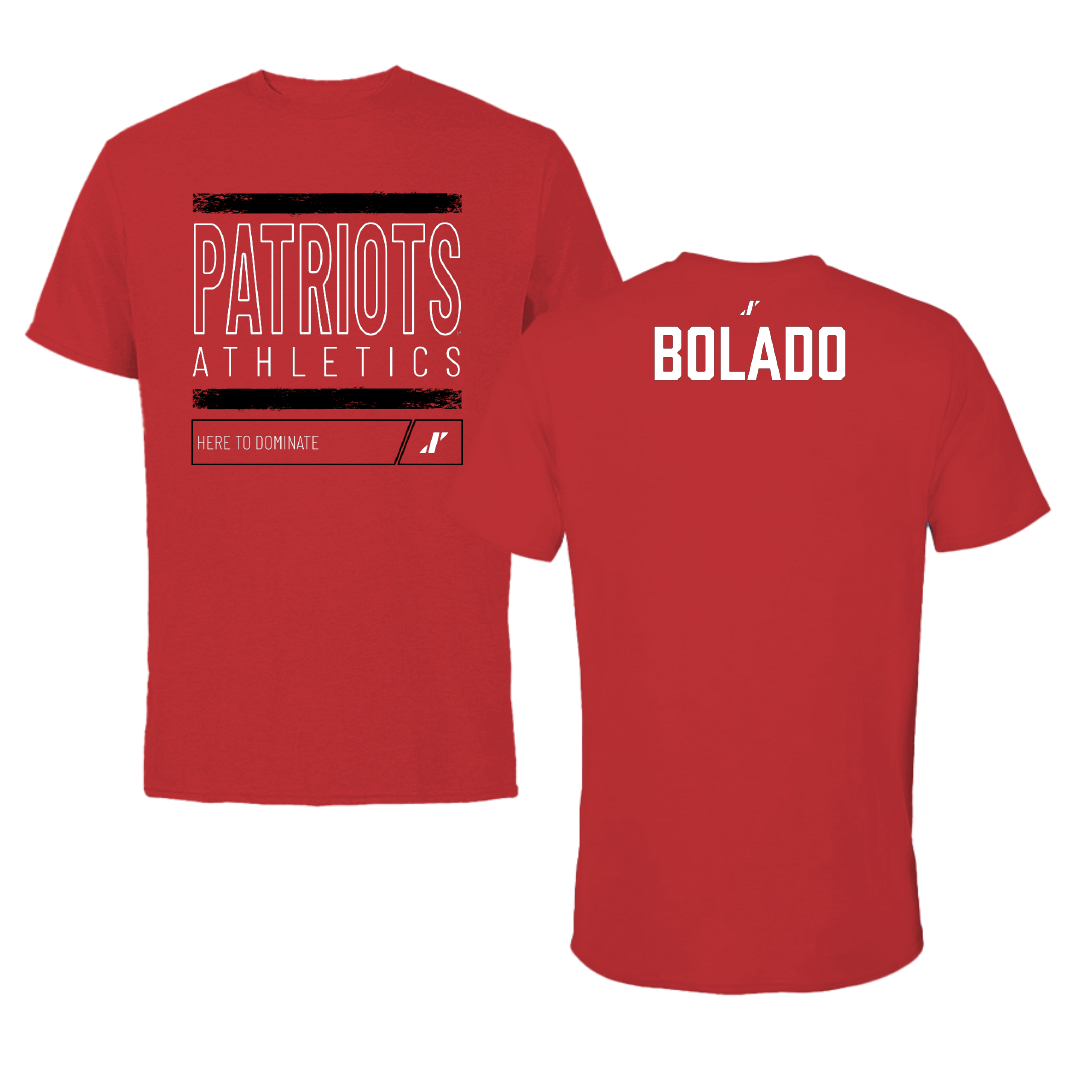 Dallas Baptist University Golf Red Dominate Performance Tee - Presley Bolado