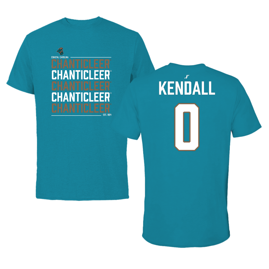 Coastal Carolina University Softball Teal General Tee - #0 Leah Kendall