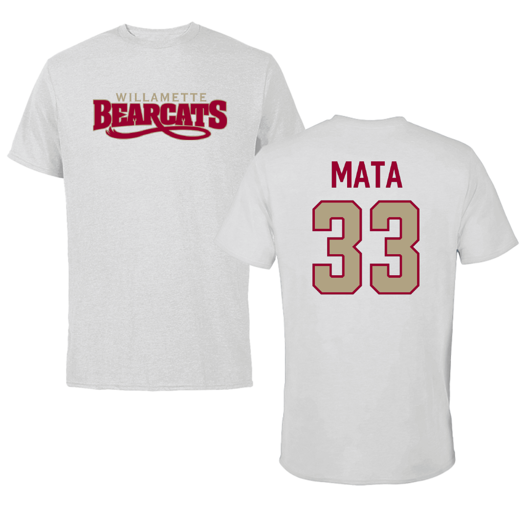 Willamette University Basketball Light Gray Performance Tee - #33 Leia Mata